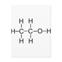 Alcohol - Chemical Formula postcards