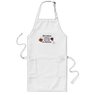 Alcohol Drinks Well With Others Funny Apron