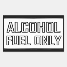 Alcohol Fuel Only Rectangle Sticker