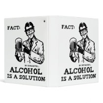 Alcohol is a Solution in Chemistry Retro 3 Ring Binders