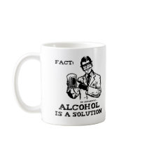 Alcohol is a Solution in Chemistry Retro Coffee Mug