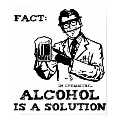 Alcohol is a Solution in Chemistry Retro Posters by The_Shirt_Yurt