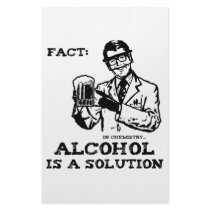 Alcohol is a Solution in Chemistry Retro Stationery