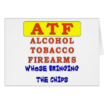 ALCOHOL TOBACCO FIREARMS GREETING CARDS