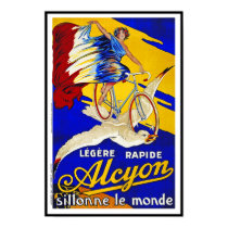 Alcyon Cycles - French Vintage Bicycle Art posters by VintageCabaret Alcyon Cycles - French Vintage Bicycle Art posters