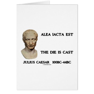 Alea Iacta Est - The Die Is Cast Greeting Cards by unfinishedpolis