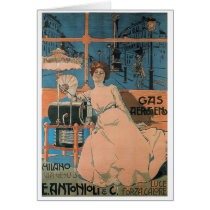 Aleardo Villa - Gas Aerogeno - 1902 Poster cards by ArtNouveauDaz Aleardo Villa - Gas Aerogeno - 1902 Poster cards