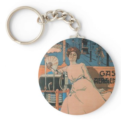 Aleardo Villa - Gas Aerogeno - 1902 Poster Key Chains by ArtNouveauDaz
