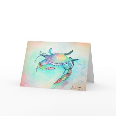 Alecia's Early Paintings -"The Blue Crab" Cards by BytheBayou