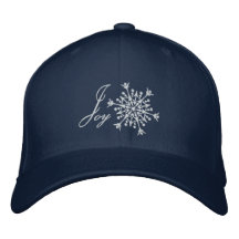Alegría del copo de nieve gorras bordadas