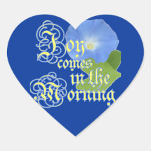 Alegría por la mañana pegatina corazon personalizadas