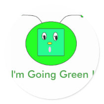 Alein, I'm Going Green ! stickers