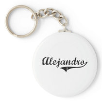 Alejandro Classic Style Name Keychain