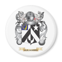 Alejandro Coat of Arms (Family Crest) Refrigerator Magnet