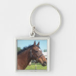Alert Arab Horse Keychain