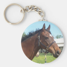 Alert Arab Horse Keychain