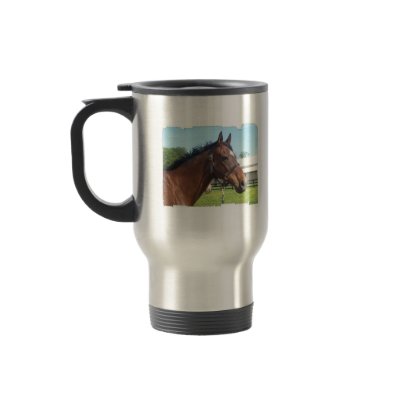 Alert Arabian Horse Travel Mug by HorseStall