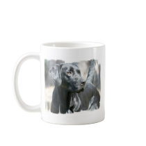 Alert Black Lab Coffee Mug