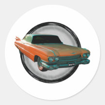 Aleta grande 1959 de Cadillac Pegatinas Redondas