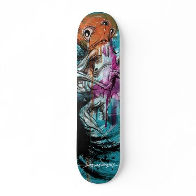 Alex Pardee "Stoomach Bodies" Custom Skate Board by AP_pardee