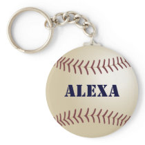 Alexa Baseball Keychain