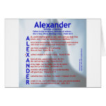 Alexander Acrostic Card
