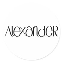 Alexander black Sticker