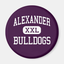 Alexander - Bulldogs - High School - Laredo Texas Fridge Magnets