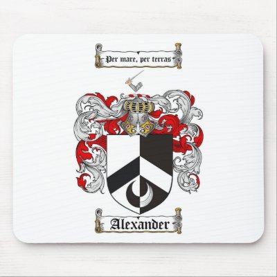 Alexander Coat of Arms / Alexander Family Crest Mouse Mats by Coat_of_Arms_Steins