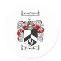Alexander Coat of Arms / Alexander Family Crest stickers