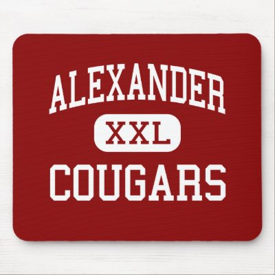 Alexander - Cougars - High - Douglasville Georgia Mouse Mats by customteamsportswear