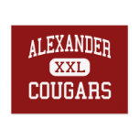 Alexander - Cougars - High - Douglasville Georgia Postcard
