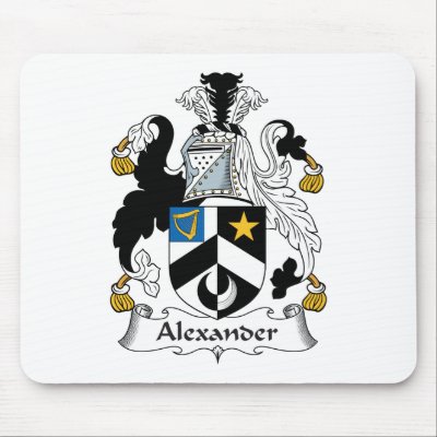 Alexander Family Crest Mouse Pad by coatsofarms