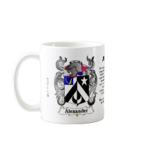 Alexander Family Crest on a mug by NemethArt Alexander Family Crest on a mug