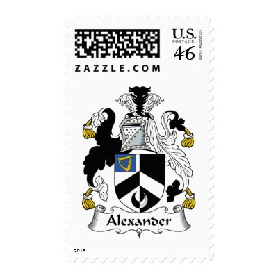 Alexander Family Crest Postage Stamp by coatsofarms