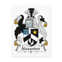 Alexander Family Crest postcards by coatsofarms Alexander Family Crest postcards