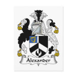 Alexander Family Crest Postcard