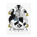 Alexander Family Crest postcards