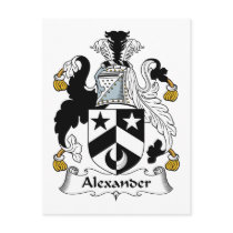 Alexander Family Crest Post Cards