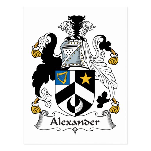 Alexander Family Crest Postcard Zazzle