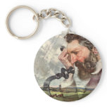 Alexander Graham Bell Talking on the Telephone Keychain