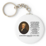 Alexander Hamilton Democracy Experience Tyranny Key Chain