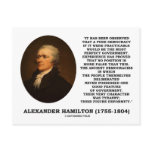 Alexander Hamilton Democracy Experience Tyranny Post Card