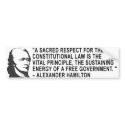 Alexander Hamilton Quote Bumper Sticker bumper stickers by Patriot_Resistance Alexander Hamilton Quote Bumper Sticker bumper stickers