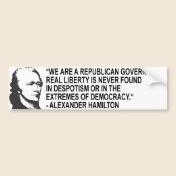 Alexander Hamilton Quote Bumper Sticker
