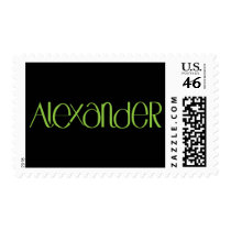 Alexander lime&black Stamp