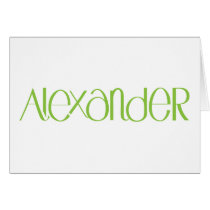 Alexander lime Card