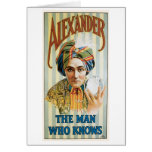 Alexander ~ Mentalist Physic Vintage Magic Act Greeting Card