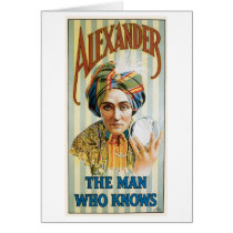 Alexander ~ Mentalist Physic Vintage Magic Act Greeting Card