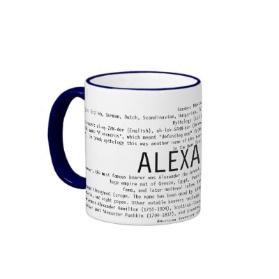 ALEXANDER COFFEE MUGS by lizthegreat